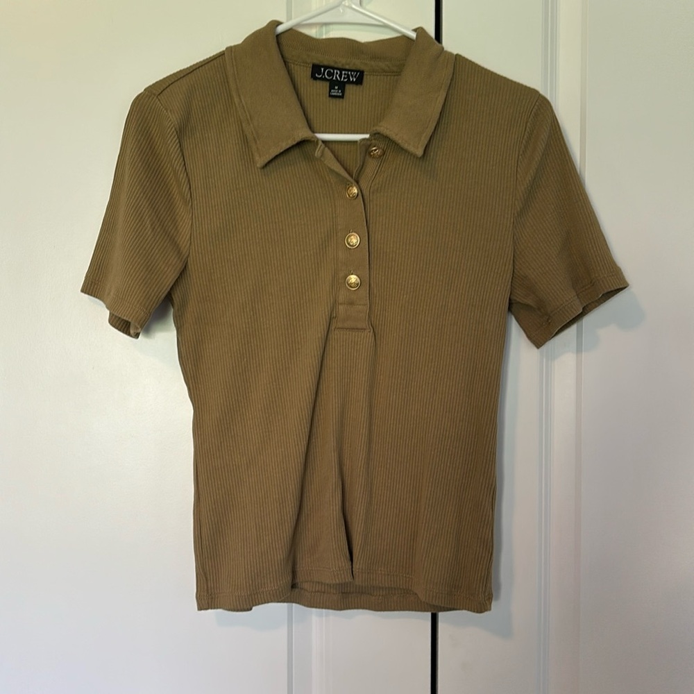 J crew Vintage Ribbed Polo.  NWOT